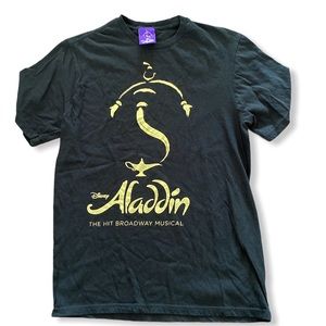 Disney Aladdin the Musical Black t shirt w Gold